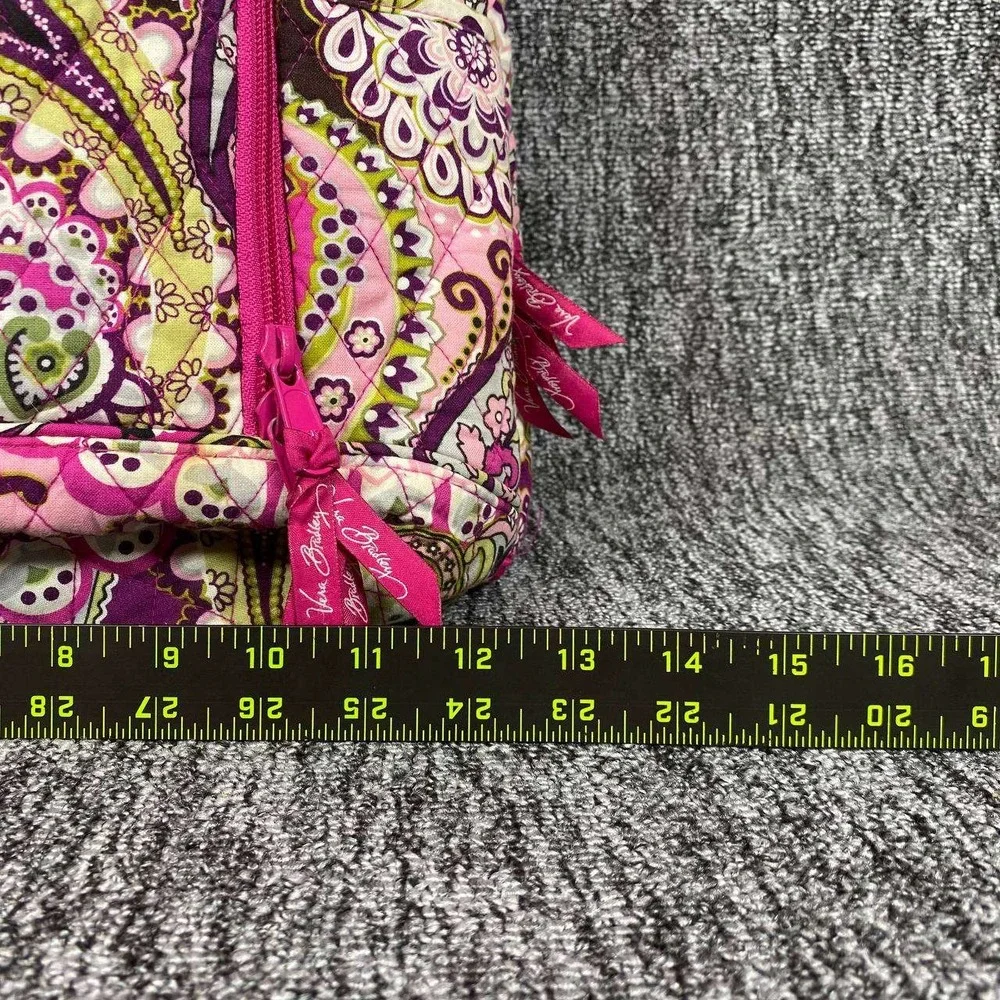 Vera Bradley Priscilla Pink Backpack Quilted Cotton Floral Paisley Travel School